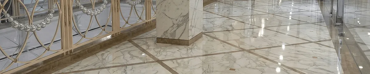 Beautiful marble floor professionally installed in Nashua, NH